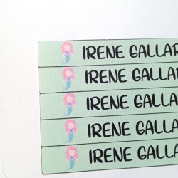 Etiquetas para lápices Sirena