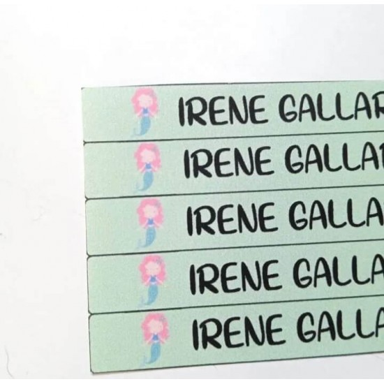 Etiquetas para lápices Sirena
