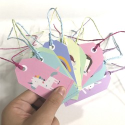 Pack de 10 Etiquetas para regalo con cuerda de papel