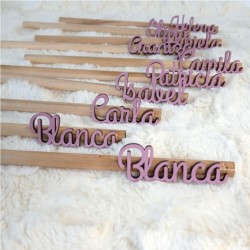Lápices de madera color personalizados con tu nombre